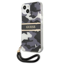 Guess GUHCP13MKCABBK Camo Strap Collection Hardcase for iPhone 13 / 14 / 15 6,1" / black