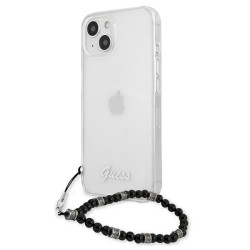 Guess GUHCP13MKPSBK Hardcase for iPhone 13 / 14 / 15 6,1" / Transparent Black Pearl