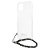 Guess GUHCP13MKPSBK Hardcase for iPhone 13 / 14 / 15 6,1" / Transparent Black Pearl