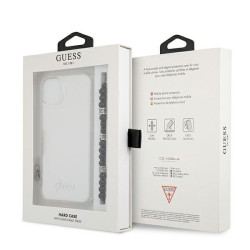 Guess GUHCP13MKPSBK Hardcase for iPhone 13 / 14 / 15 6,1" / Transparent Black Pearl