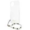 Guess GUHCP13MKPSWH Transparent hardcase for iPhone 13/14/15 6,1" / White Pearl