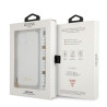 Guess GUHCP13MKPSWH Transparent hardcase for iPhone 13/14/15 6,1" / White Pearl