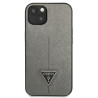 Guess GUHCP13MPSATLG Saffiano Triangle Logo Hardcase for iPhone 13/14/15 6,1" / silver