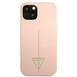 Guess GUHCP13MSLTGP Silicone Triangle Hardcase for iPhone 13/14/15 6,1" / pink