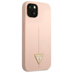 Guess GUHCP13MSLTGP Silicone Triangle Hardcase for iPhone 13/14/15 6,1" / pink