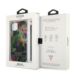 Guess GUHCP13SHFLSB Flower Strap Hardcase for iPhone 13 mini 5,4" / blue