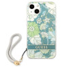 Guess GUHCP13SHFLSN Flower Strap Hardcase for iPhone 13 mini 5,4" / green