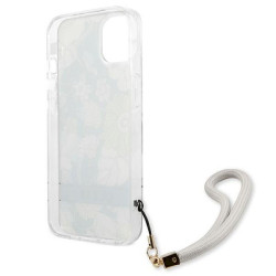 Guess GUHCP13SHFLSN Flower Strap Hardcase for iPhone 13 mini 5,4" / green