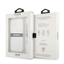 Guess GUHCP13SKB4GGR Hardcase 4G for iPhone 13 mini 5,4" / transparent grey