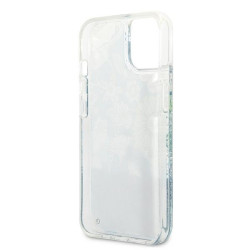 Guess GUHCP13SLFLSN Hardcase Flower Liquid Glitter for iPhone 13 mini 5,4" / green