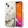 Guess GUHCP13SLGPEGO Peony Liquid Glitter Hardcase for iPhone 13 mini 5,4" / gold