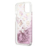 Guess GUHCP13SLGPEPI Peony Liquid Glitter Hardcase for iPhone 13 mini 5,4" / pink