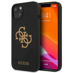 Guess GUHCP13SLS4GGBK Silicone 4G Logo Hard Case for iPhone 13 mini 5,4" / black