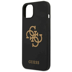 Guess GUHCP13SLS4GGBK Silicone 4G Logo Hard Case for iPhone 13 mini 5,4" / black