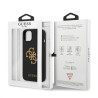 Guess GUHCP13SLS4GGBK Silicone 4G Logo Hard Case for iPhone 13 mini 5,4" / black