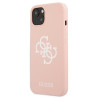Guess GUHCP13SLS4GWPI Silicone 4G Logo Hard Case for iPhone 13 mini 5,4" / pink