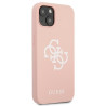 Guess GUHCP13SLS4GWPI Silicone 4G Logo Hard Case for iPhone 13 mini 5,4" / pink
