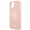 Guess GUHCP13SLS4GWPI Silicone 4G Logo Hard Case for iPhone 13 mini 5,4" / pink
