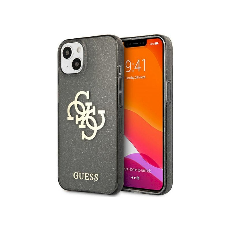Guess GUHCP13SPCUGL4GBK Glitter 4G Big Logo Hardcase for iPhone 13 mini 5,4" / black