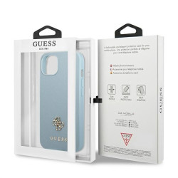 Guess GUHCP13SPS4MB Saffiano 4G Small Metal Logo Hardcase for iPhone 13 mini 5,4" / blue
