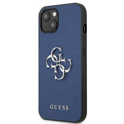 Guess GUHCP13SSA4GSBL Hardcase Saffiano 4G Metal Logo for iPhone 13 mini 5,4" / blue