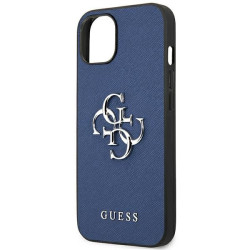 Guess GUHCP13SSA4GSBL Hardcase Saffiano 4G Metal Logo for iPhone 13 mini 5,4" / blue