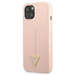 Guess GUHCP13SSLTGP Silicone Triangle Hardcase for iPhone 13 mini 5,4" / pink
