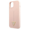 Guess GUHCP13SSLTGP Silicone Triangle Hardcase for iPhone 13 mini 5,4" / pink