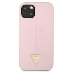 Guess GUHCP13SSLTGU Silicone Triangle Hardcase for iPhone 13 mini 5,4" / purple