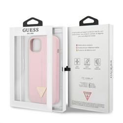 Guess GUHCP13SSLTGU Silicone Triangle Hardcase for iPhone 13 mini 5,4" / purple