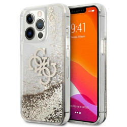 Guess GUHCP13XLG4GGO Hardcase 4G Big Liquid Glitter for iPhone 13 Pro Max 6,7" / gold