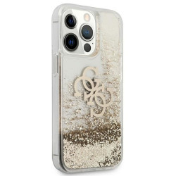 Guess GUHCP13XLG4GGO Hardcase 4G Big Liquid Glitter for iPhone 13 Pro Max 6,7" / gold