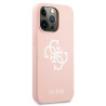 Guess GUHCP13XLS4GWPI Silicone 4G Logo Hard Case for iPhone 13 Pro Max 6,7" / pink