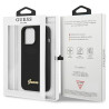 Guess GUHCP13XLSLMGBK Silicone Script Gold Logo Hardcase for iPhone 13 Pro Max 6.7" / black