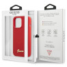 Guess GUHCP13XLSLMGRE Silicone Vintage Gold Logo Hardcase for iPhone 13 Pro Max 6.7" / burgundy