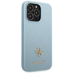 Guess GUHCP13XPS4MB Saffiano 4G Small Metal Logo Hardcase for iPhone 13 Pro Max 6,7" / blue