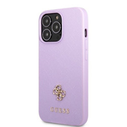 Guess GUHCP13XPS4MU Saffiano 4G Small Metal Logo Hardcase for iPhone 13 Pro Max 6,7" / purple