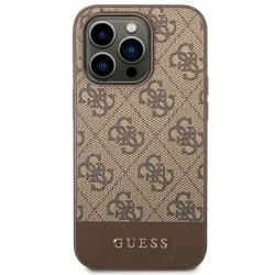 Guess GUHCP14LG4GLBR 4G Stripe Collection Hardcase for iPhone 14 Pro 6,1" / brown
