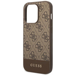 Guess GUHCP14LG4GLBR 4G Stripe Collection Hardcase for iPhone 14 Pro 6,1" / brown