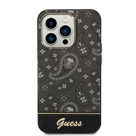 Guess GUHCP14LHGBNHK iPhone 14 Pro 6,1" black hardcase Bandana Paisley