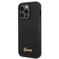 Guess GUHCP14LHGGSHK Glitter Script Hardcase for iPhone 14 Pro 6,1" / black