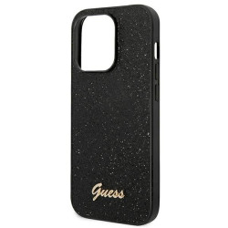Guess GUHCP14LHGGSHK Glitter Script Hardcase for iPhone 14 Pro 6,1" / black