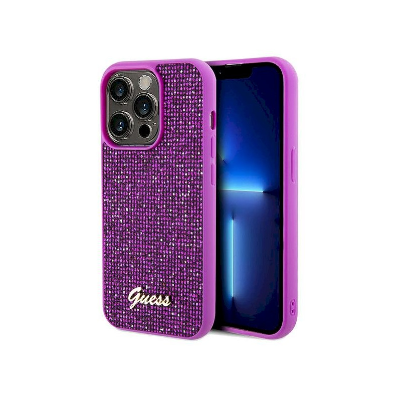 Guess GUHCP14LPMSDGSF Disco Metal Script Hardcase for iPhone 14 Pro 6.1" / fuchsia