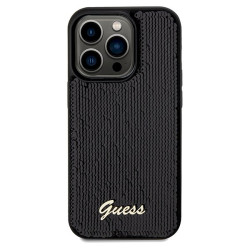 Guess GUHCP14LPSFDGSK Hardcase Sequin Script Metal for iPhone 14 Pro 6.1" / black