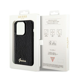 Guess GUHCP14LPSFDGSK Hardcase Sequin Script Metal for iPhone 14 Pro 6.1" / black