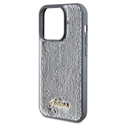 Guess GUHCP14LPSFDGSS Hardcase Sequin Script Metal for iPhone 14 Pro 6.1" / silver