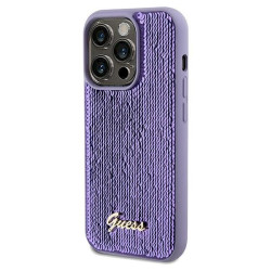 Guess GUHCP14LPSFDGSU Sequin Script Metal Hardcase for iPhone 14 Pro 6.1" / purple
