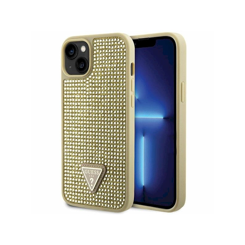 Guess GUHCP14MHDGTPD Hardcase Rhinestone Triangle for iPhone 14 Plus/15 Plus 6.7" / gold