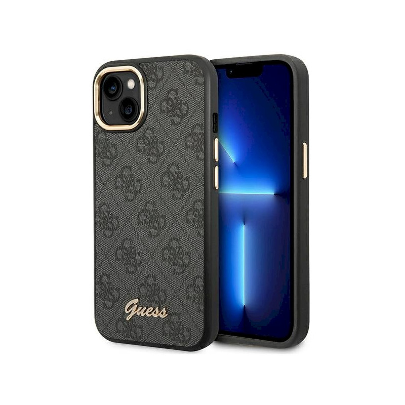 Guess GUHCP14MHG4SHK Hardcase 4G Vintage Gold Logo for iPhone 14 Plus / 15 Plus 6.7" / black