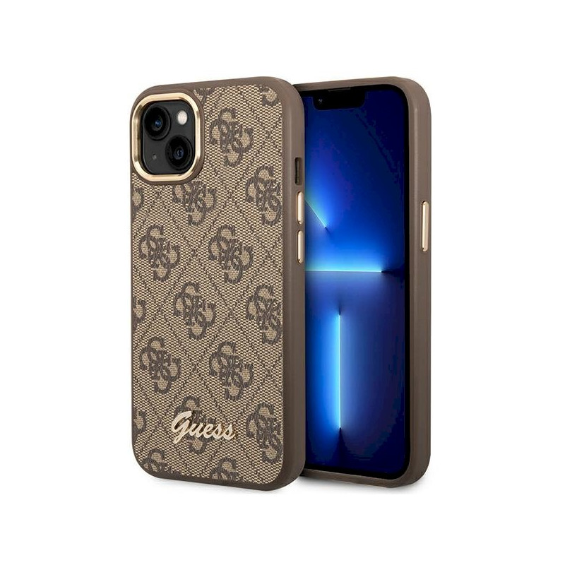 Guess GUHCP14MHG4SHW Hardcase 4G Vintage Gold Logo for iPhone 14 Plus/15 Plus 6.7" / brown